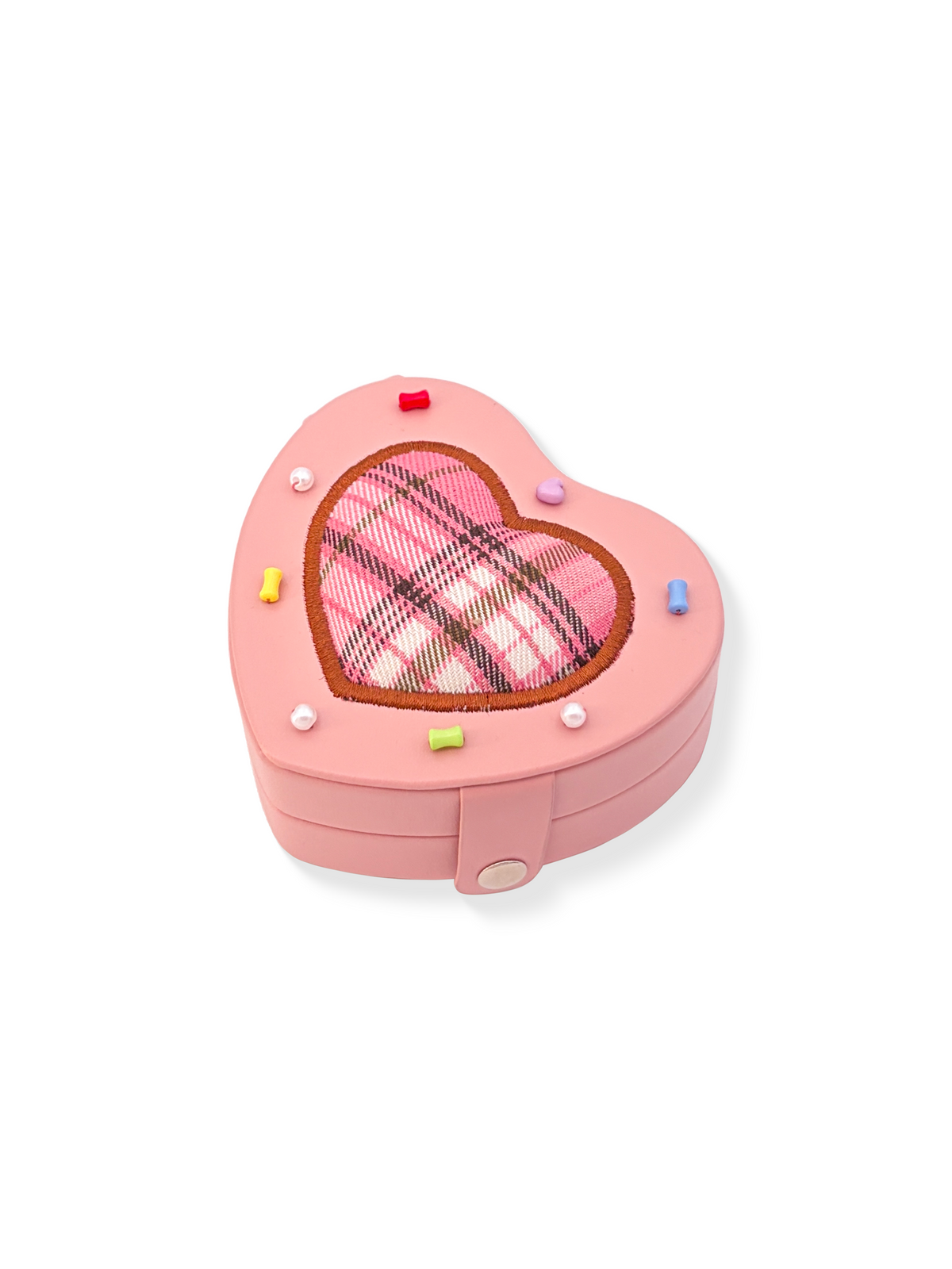 Candy Heart Jewelry Case – PU Leather Heart-Shaped Jewelry Case Pink Red | Rottique