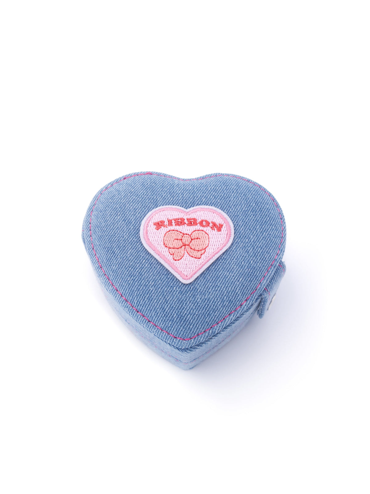 Denim Heart Jewelry Case – Denim Heart-Shaped Travel Jewelry Case | Rottique
