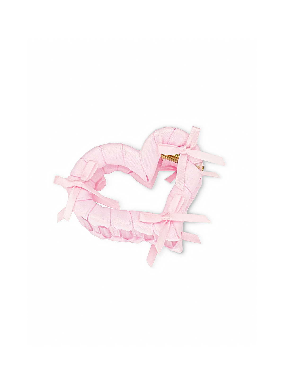 Sweetheart Hair Claw Clip – Plastic Fabric Claw Clip Pink Purple Beige | Rottique
